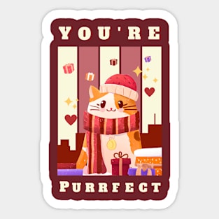 You're Purrfect - Christmas Cat Sticker